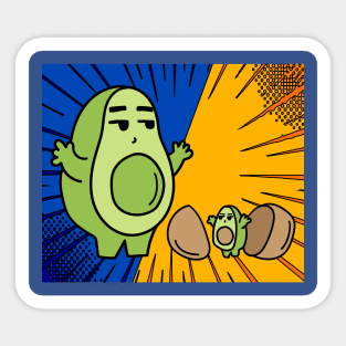 Funny Avocado Fruit Sticker